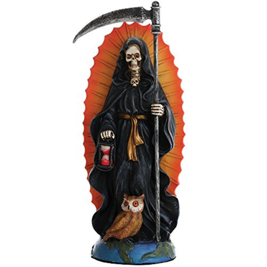Santa Muerte Saint of Holy Death Standing Religious Statue 7.25 Inch Black Magic Protection Santisima Muerte