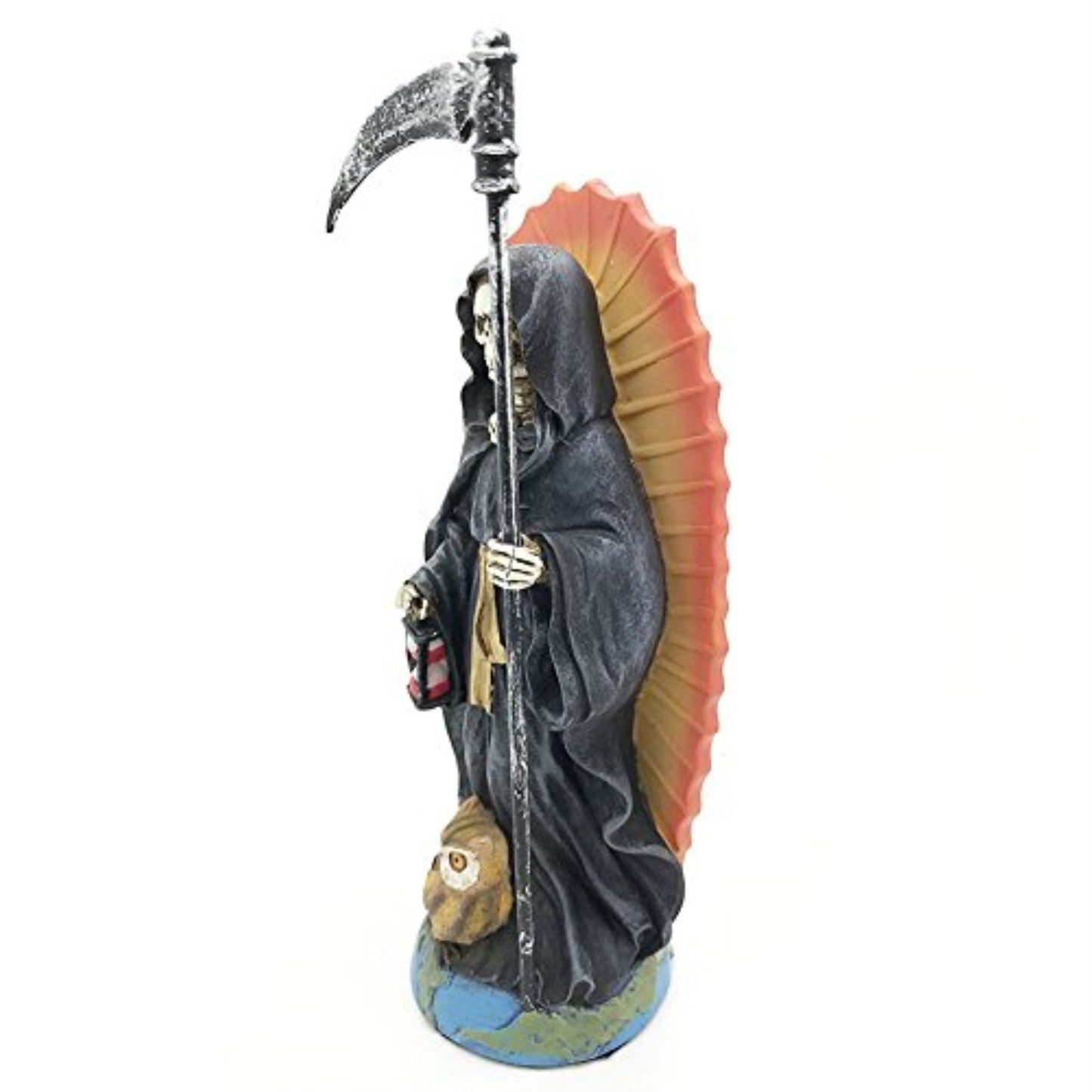 Santa Muerte Saint of Holy Death Standing Religious Statue 7.25 Inch Black Magic Protection Santisima Muerte