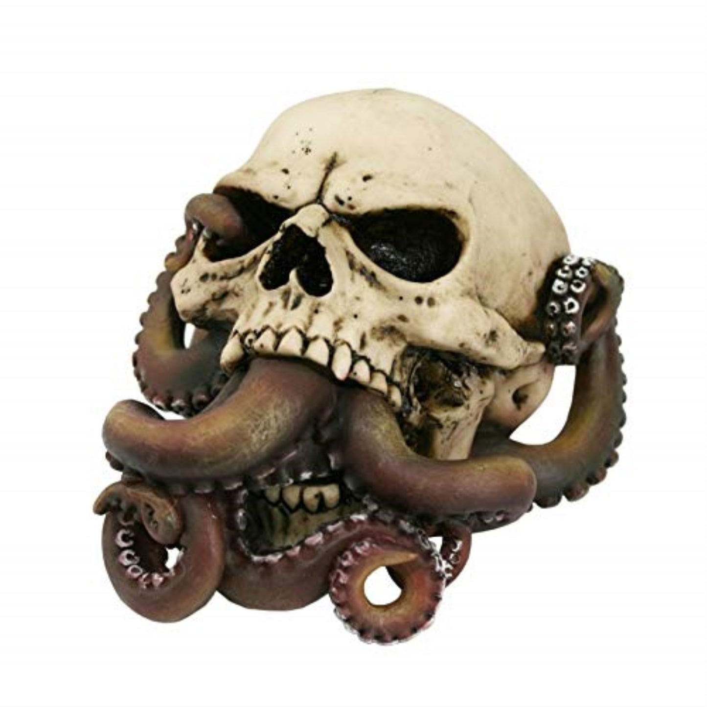 Nautical Decor Kraken Octopus Tentacles Protruding From Skull Deadly Ocean Pirate  Figurine 6.5 inch Long