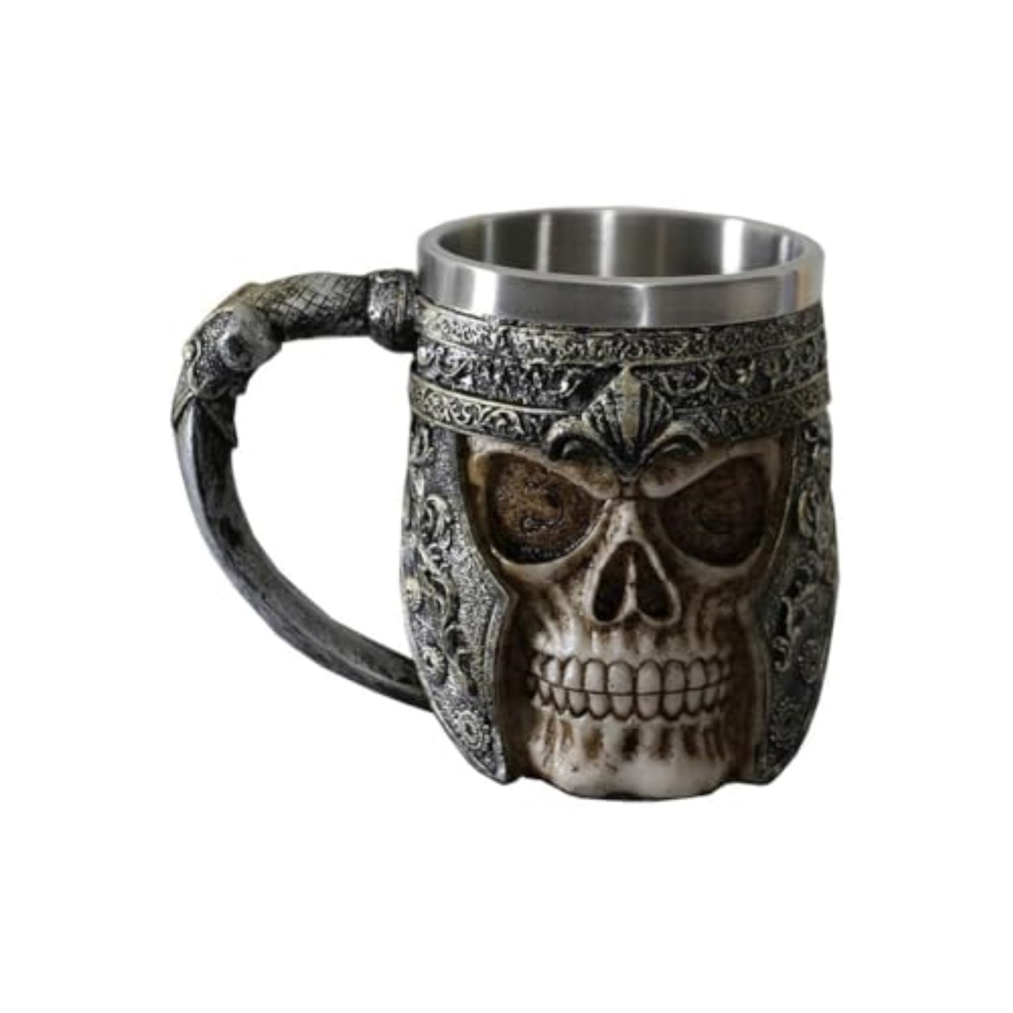 Medieval Viking Warrior Helmet Skull Mug Gothic Tankard 11oz Beer Mug Drinking Vessel
