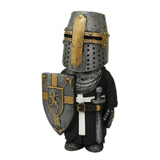 Crusader Knight in Full Shield and Sword Armor Small Collectible Figurine 4.9 inch