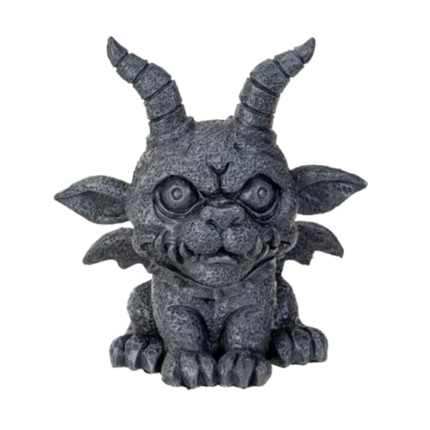 Gothic Gargoyle Agamon Resin Figurine Decorative Sculpture with Gray Stone-Look Finish 5.1 inch