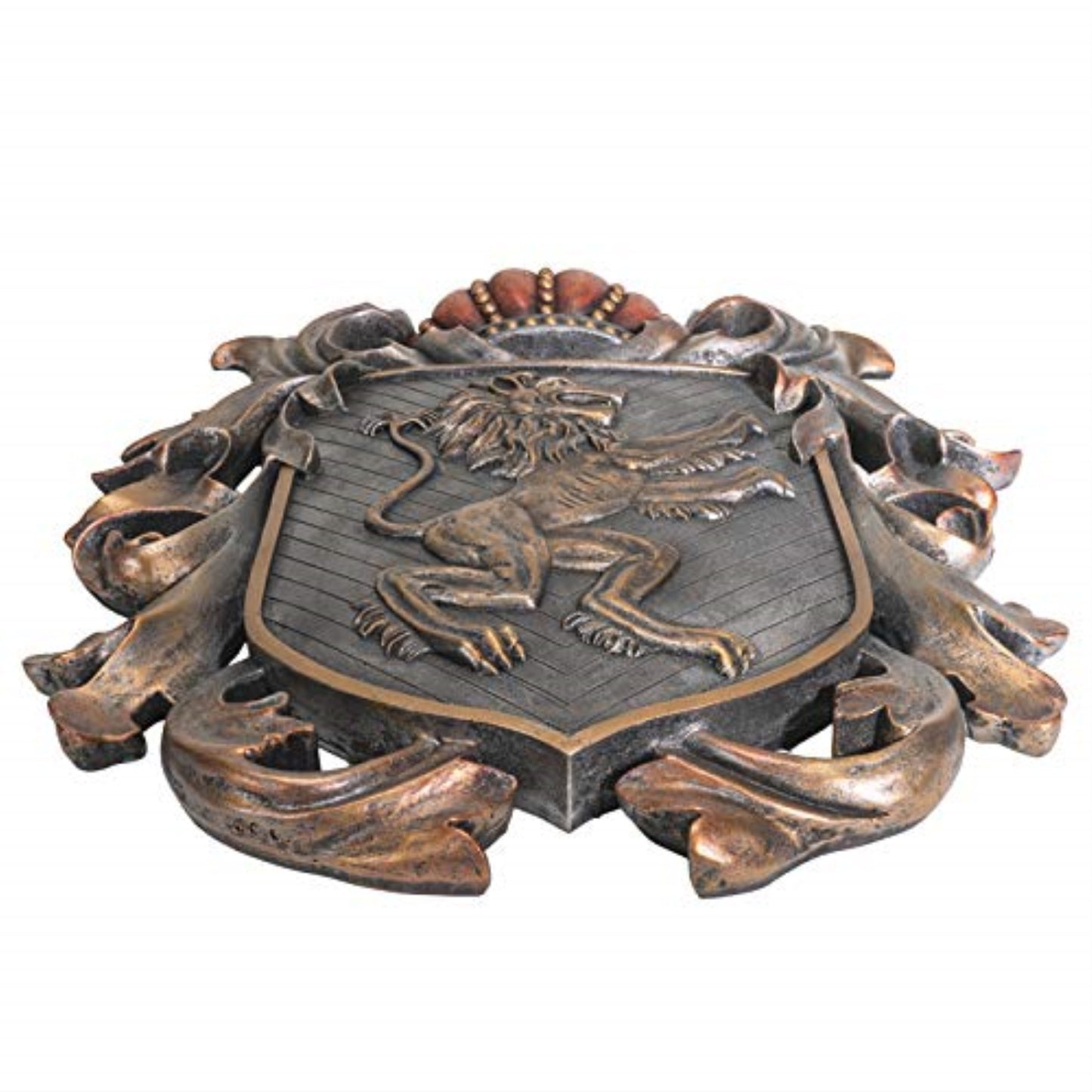 Heraldic Lion Crest Shield Wall Plaque Decoration 14 x 18 inch