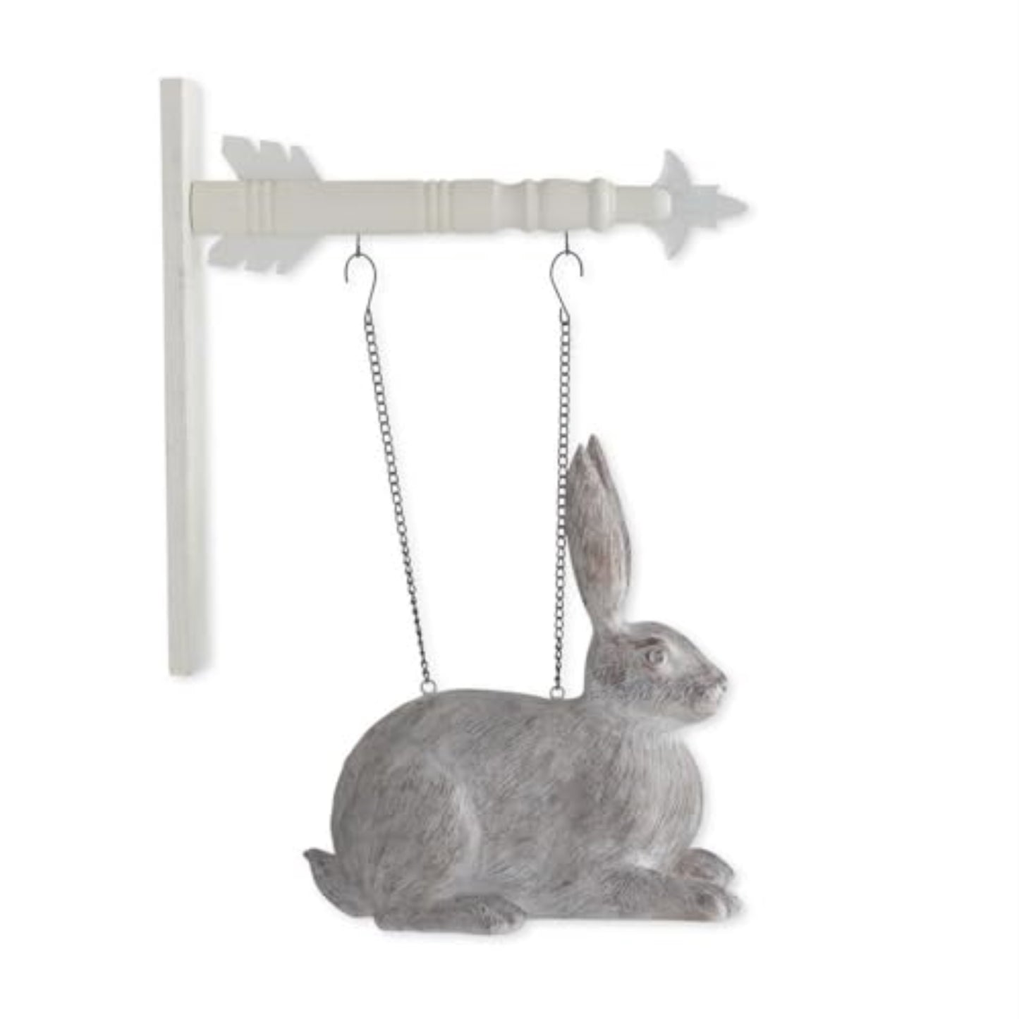 K&K Interiors Gray Resin Textured Rabbit Arrow Replacement Sign 14.5 inch - Arrow Sold Separately
