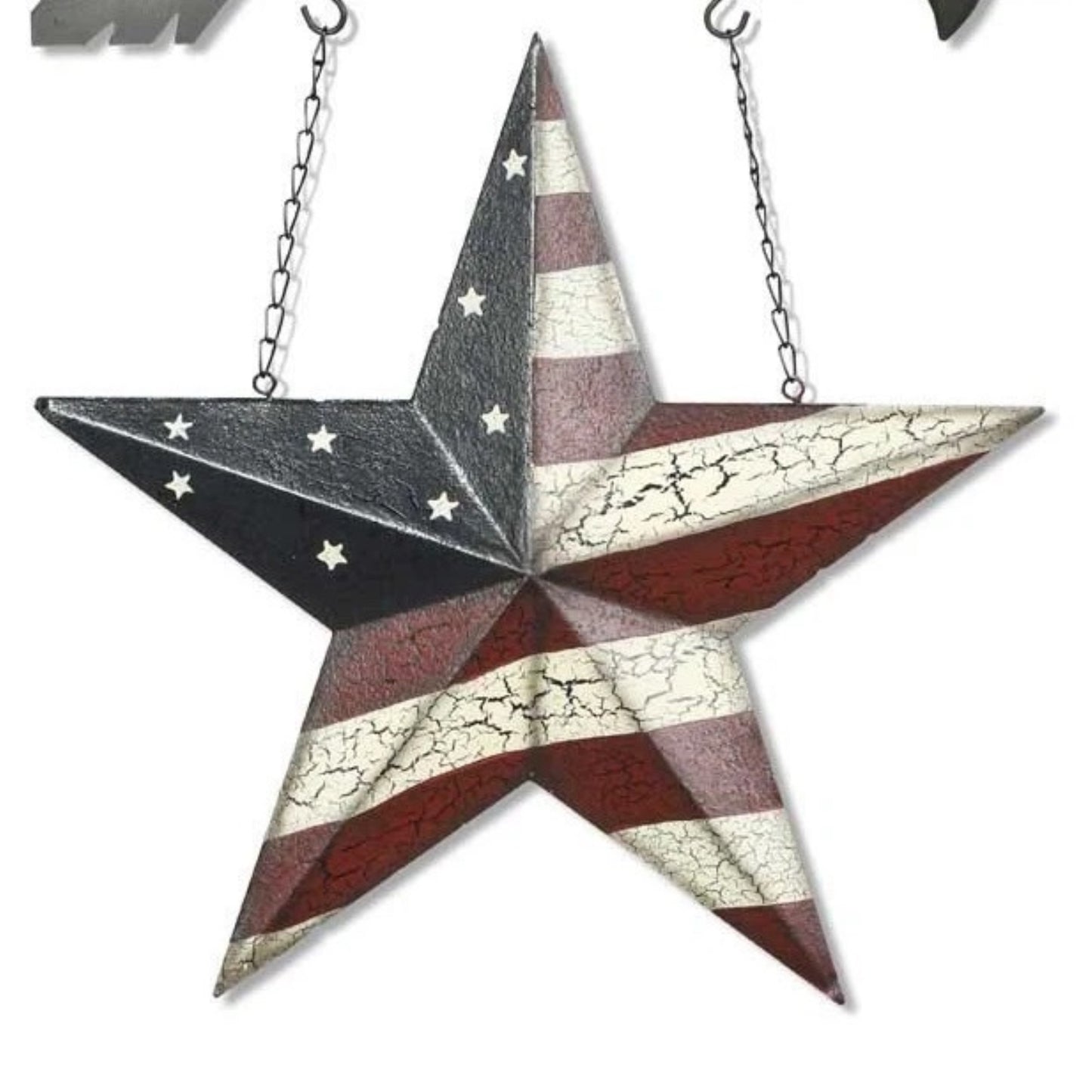 K&K Interiors Red White and Blue Americana Star Metal Arrow Replacement Sign - Arrow Sold Separately