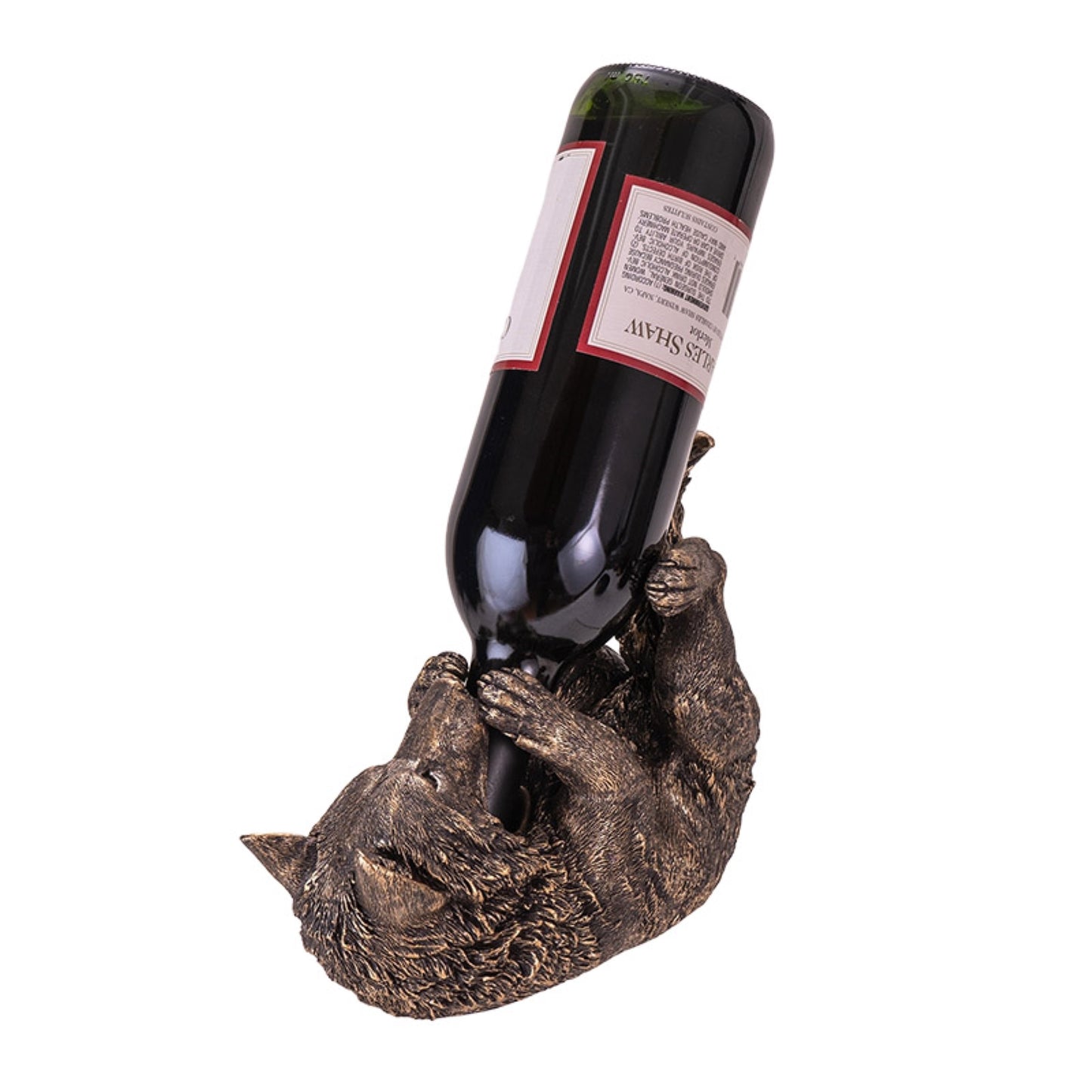 Wolf Wine Bottle Holder Decoration 9 inch