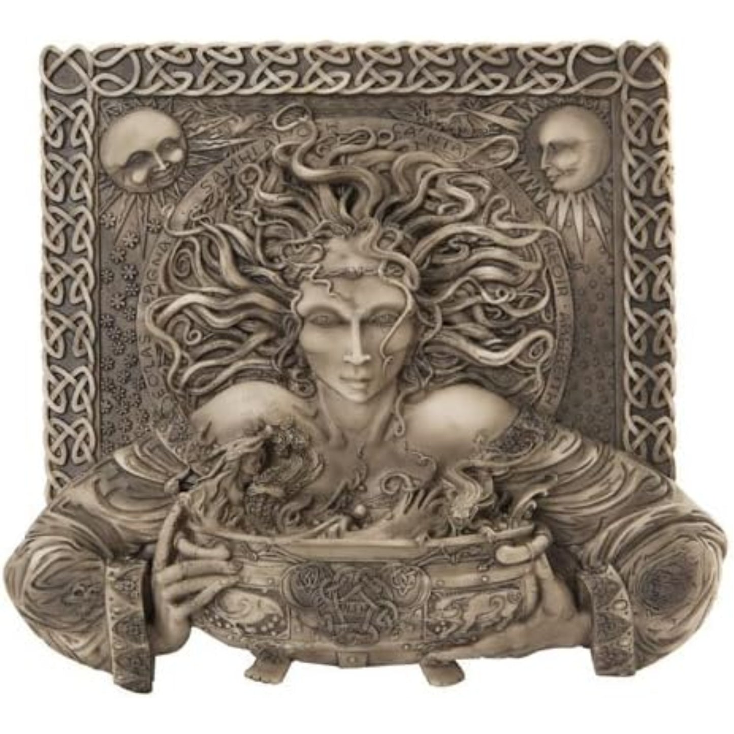Cerridwen Celtic Goddess Knowledge Plaque Home Decor 10 x 9.25 inch