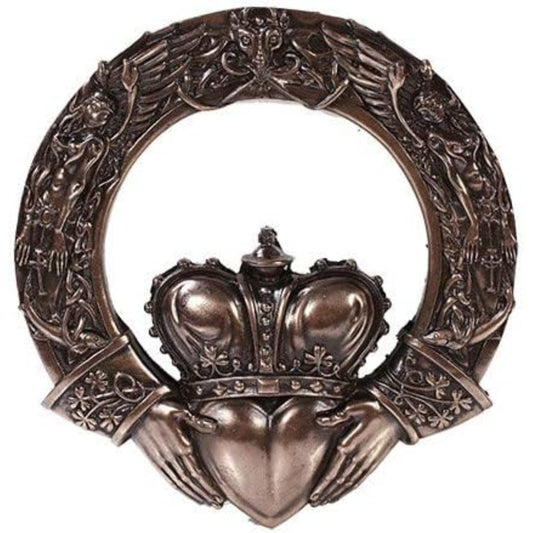 Celtic Claddagh Ring Wall Plaque Home Decor 6.5 x 7 inch