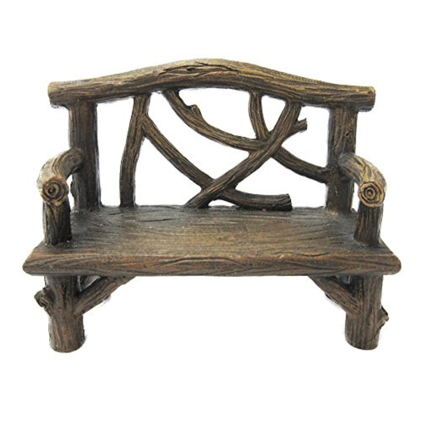 Enchanted Garden Tree Stump Bench Mini Fairy Garden Decorative Accessory 4 Inch Long