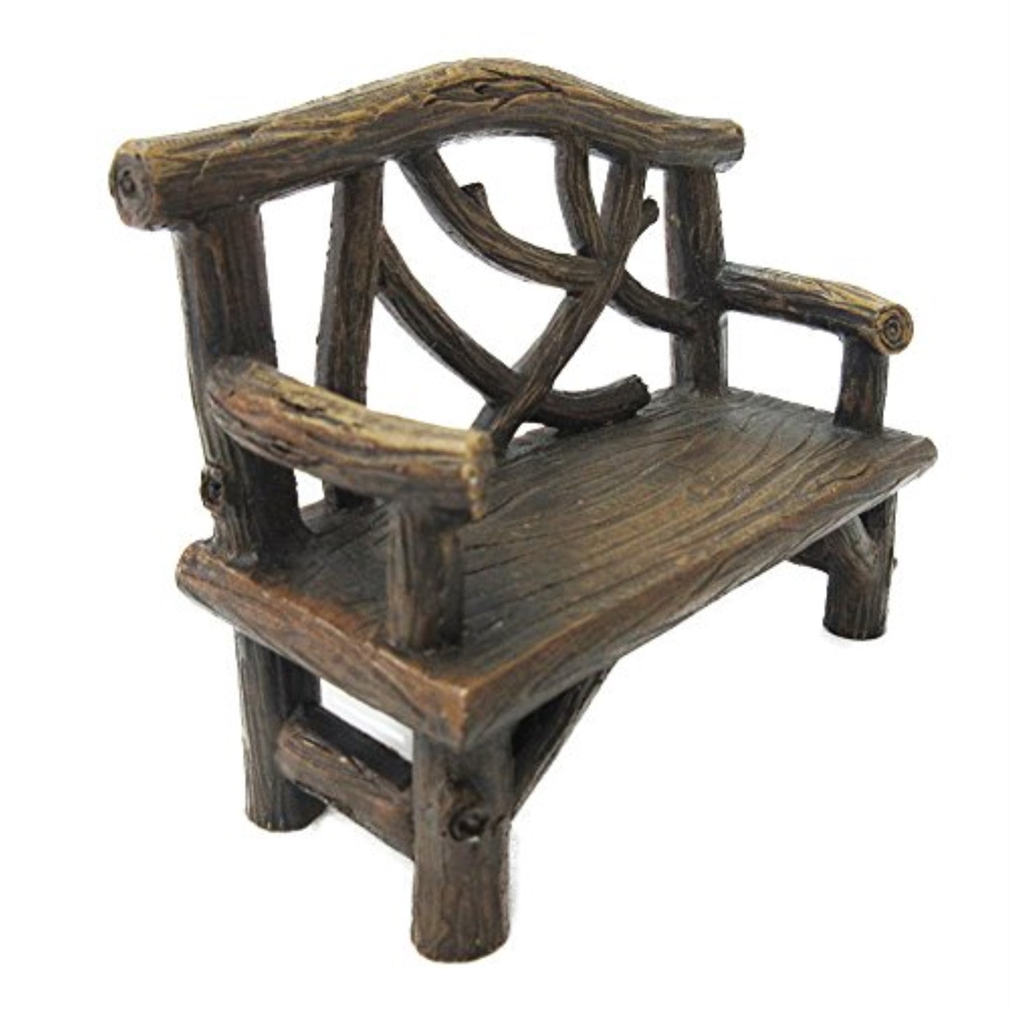 Enchanted Garden Tree Stump Bench Mini Fairy Garden Decorative Accessory 4 Inch Long