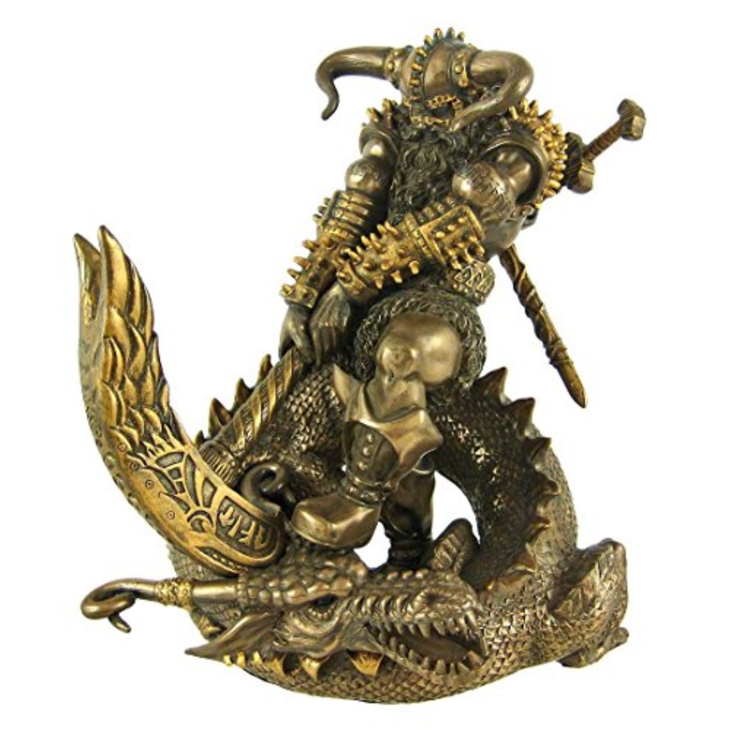 Thor God of Thunder and Serpent Resin Statue Figurine 8 inch