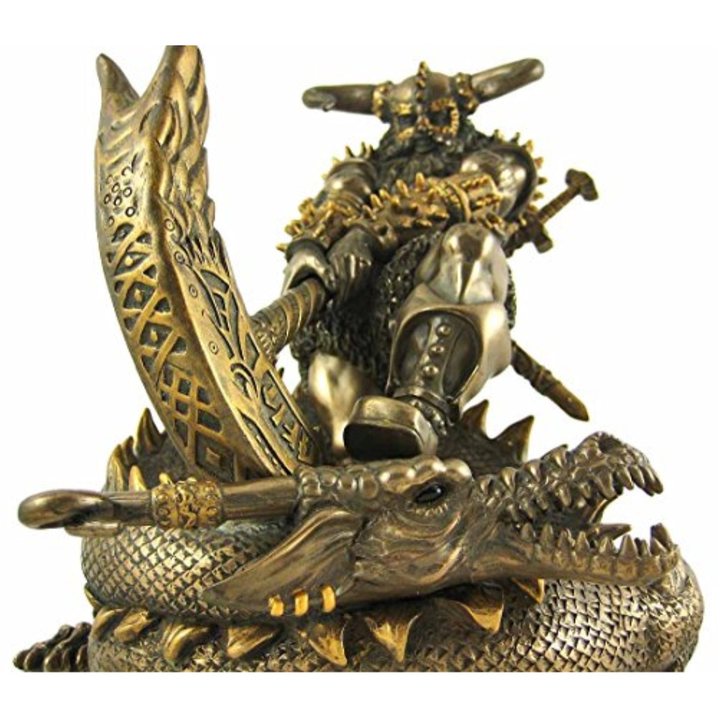 Thor God of Thunder and Serpent Resin Statue Figurine 8 inch