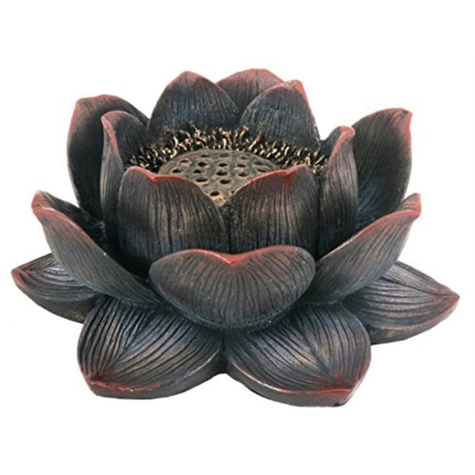 Eastern Enlightenment Lotus Flower Meditation Incense Burner Zen Buddhist Home Décor