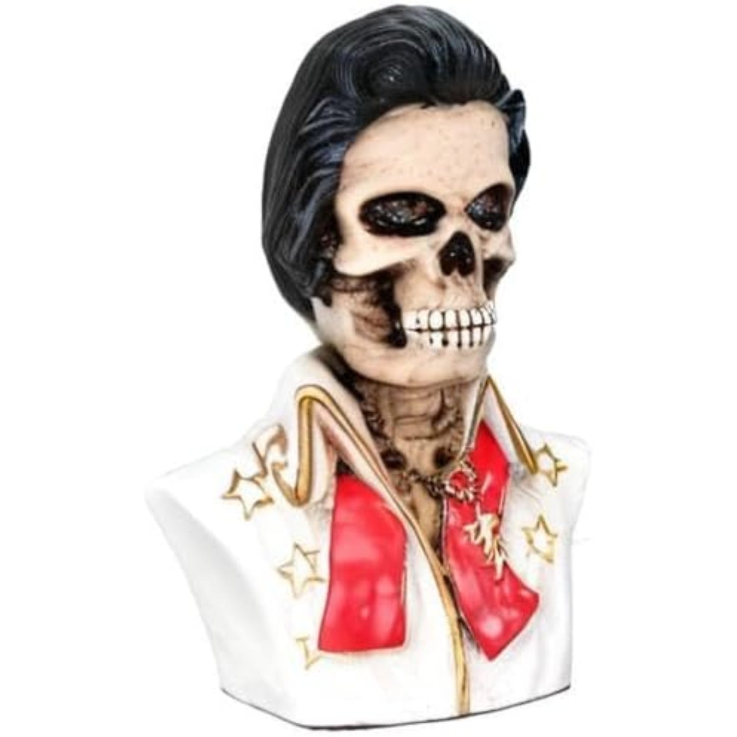 Elvis Skeleton Bust Collectible Resin Figurine 4.25 inch