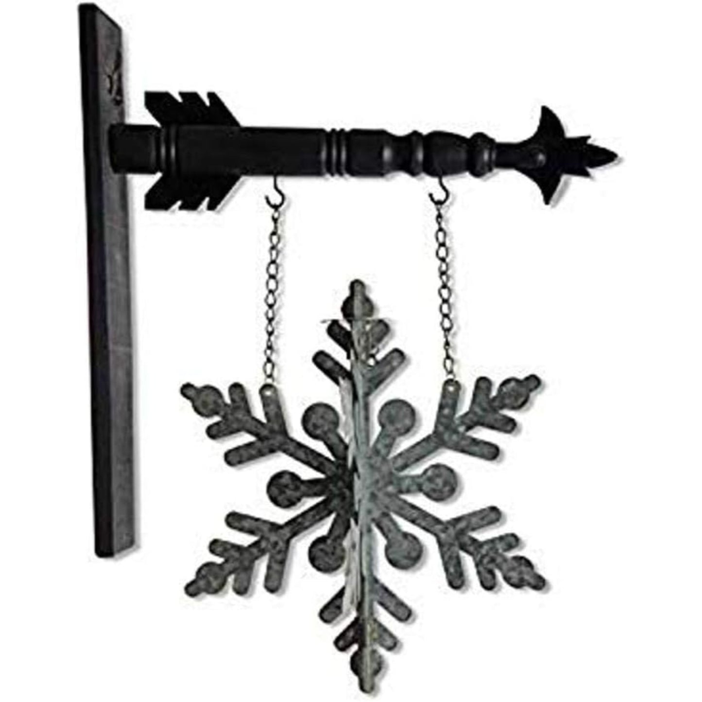 K&K Interiors 3D Tin Snowflake Christmas Arrow Replacement Sign 15.75 inch - Arrow Sold Separately