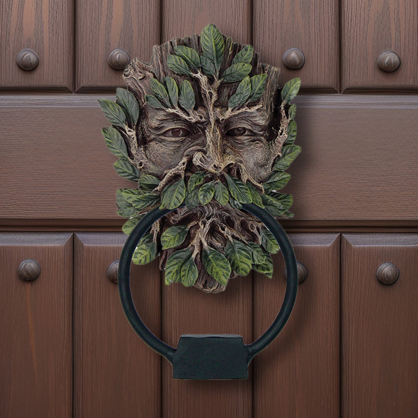 Greenman Mystic Tree God Door Knocker Resin Home Decor 7 inch
