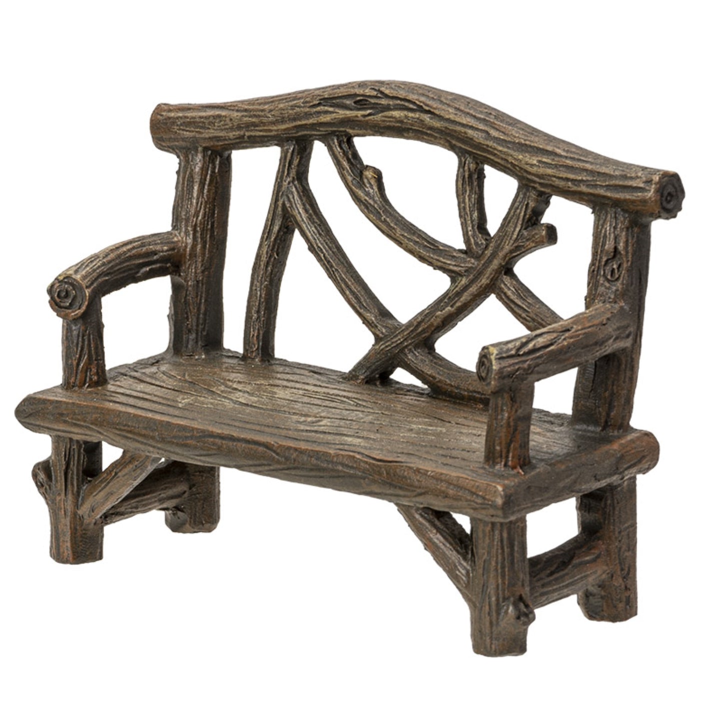 Enchanted Garden Tree Stump Bench Mini Fairy Garden Decorative Accessory 4 Inch Long