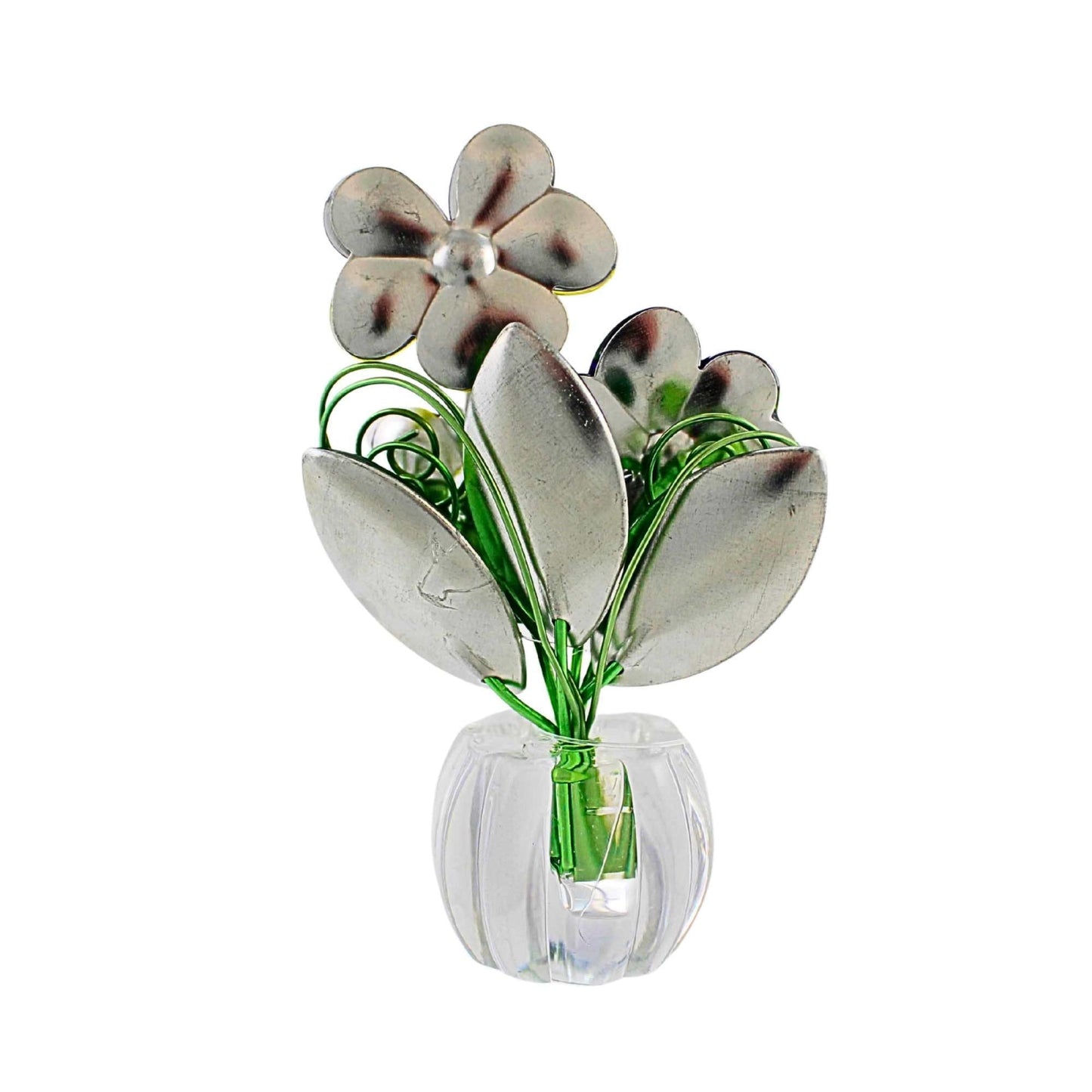 Ganz Pansy Posy Pot Acrylic Multicolored Flower Figurine 4 inch