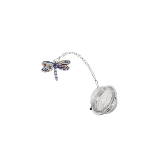 Ganz Dragonfly Charming Zinc Metal Mesh Tea Infuser Ball with Enameling For Loose Leaf Tea Reusable