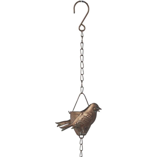 Ganz Gold Patina Bird Outdoor Garden Metal Rain Chain 55 Inch
