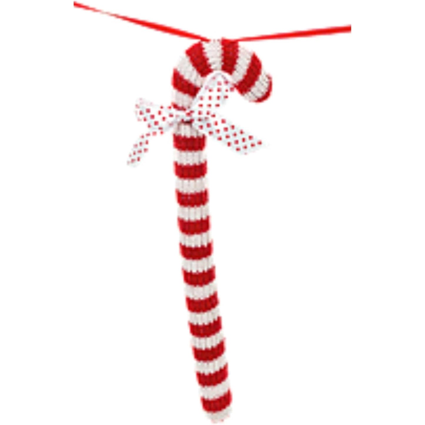 Ganz Red and White Candy Cane Polyester Christmas Garland Stand 72 Inches Long