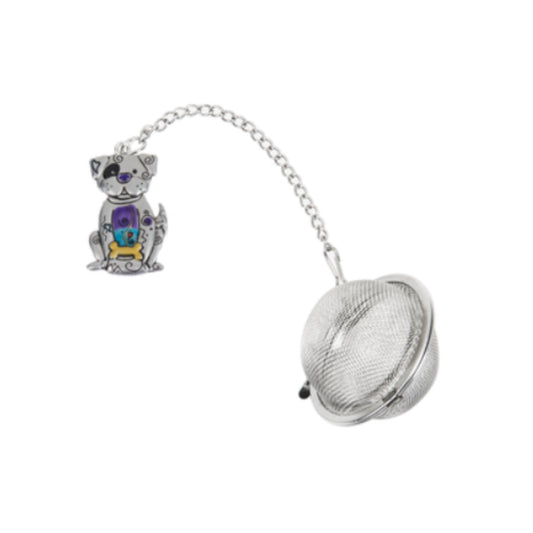 Ganz Dog Charming Zinc Metal Mesh Tea Infuser Ball with Enameling For Loose Leaf Tea Reusable