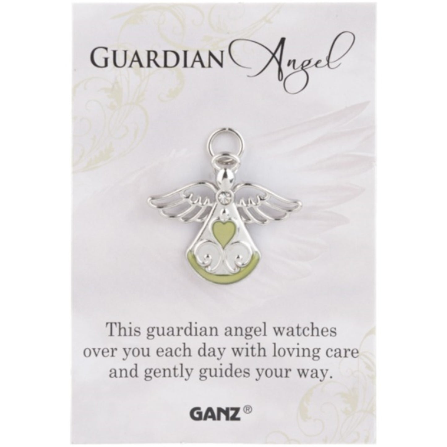 Ganz Guardian Angel This Guardian Angel Watches Over You Each Day Metal Pin 1.25 x 1 inch