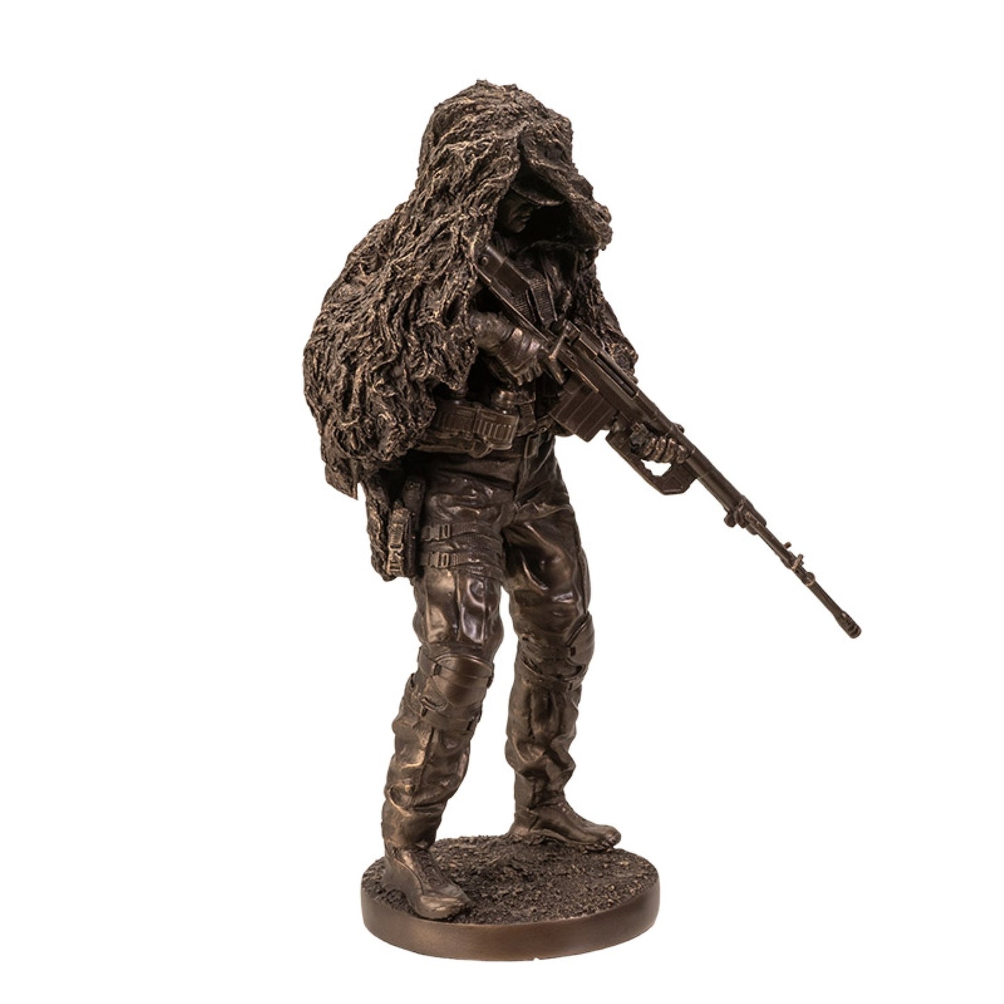 Modern Military Warfare Camouflage Marksman Sniper Specialist Unit Figurine 12.5 inch