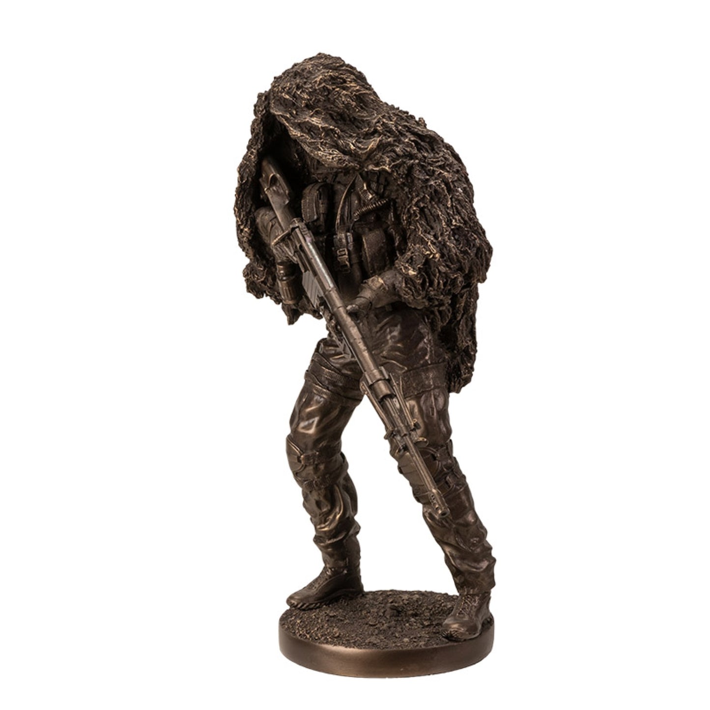 Modern Military Warfare Camouflage Marksman Sniper Specialist Unit Figurine 12.5 inch