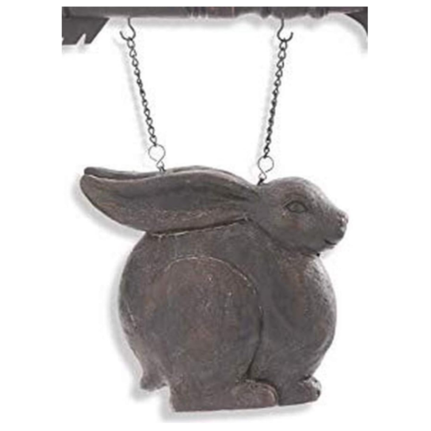 K&K Interiors Small Dark Brown Sitting Rabbit Easter Arrow Replacement Sign 11 x 10.5 inches - Arrow Sold Separately