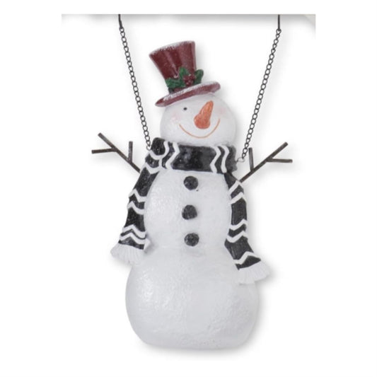 K&K Interiors Happy Snowman Resin Christmas Arrow Replacement Sign 12.25 inch - Arrow Sold Separately