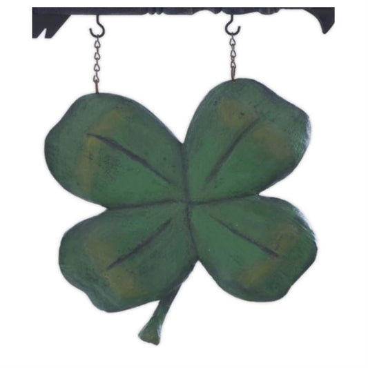 K&K Interiors Green Four Leaf Clover Arrow Replacement Sign 14 inch - Arrow Sold Separately