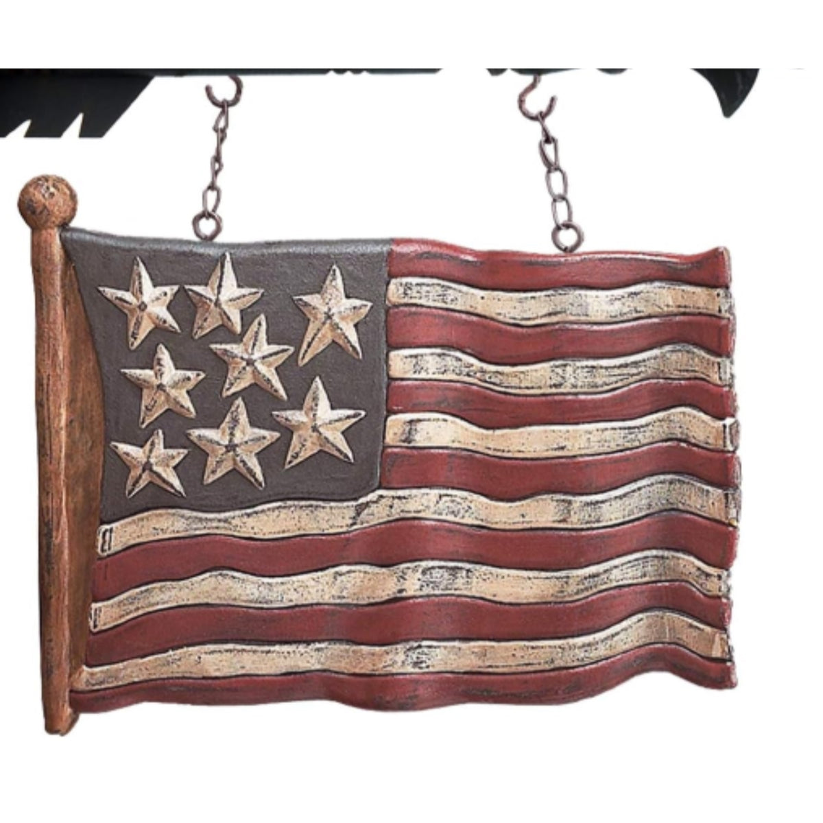 K&K Interiors Resin 8 Star USA Waving American Flag Arrow Replacement Sign 12.5 inch - Arrow Sold Separately