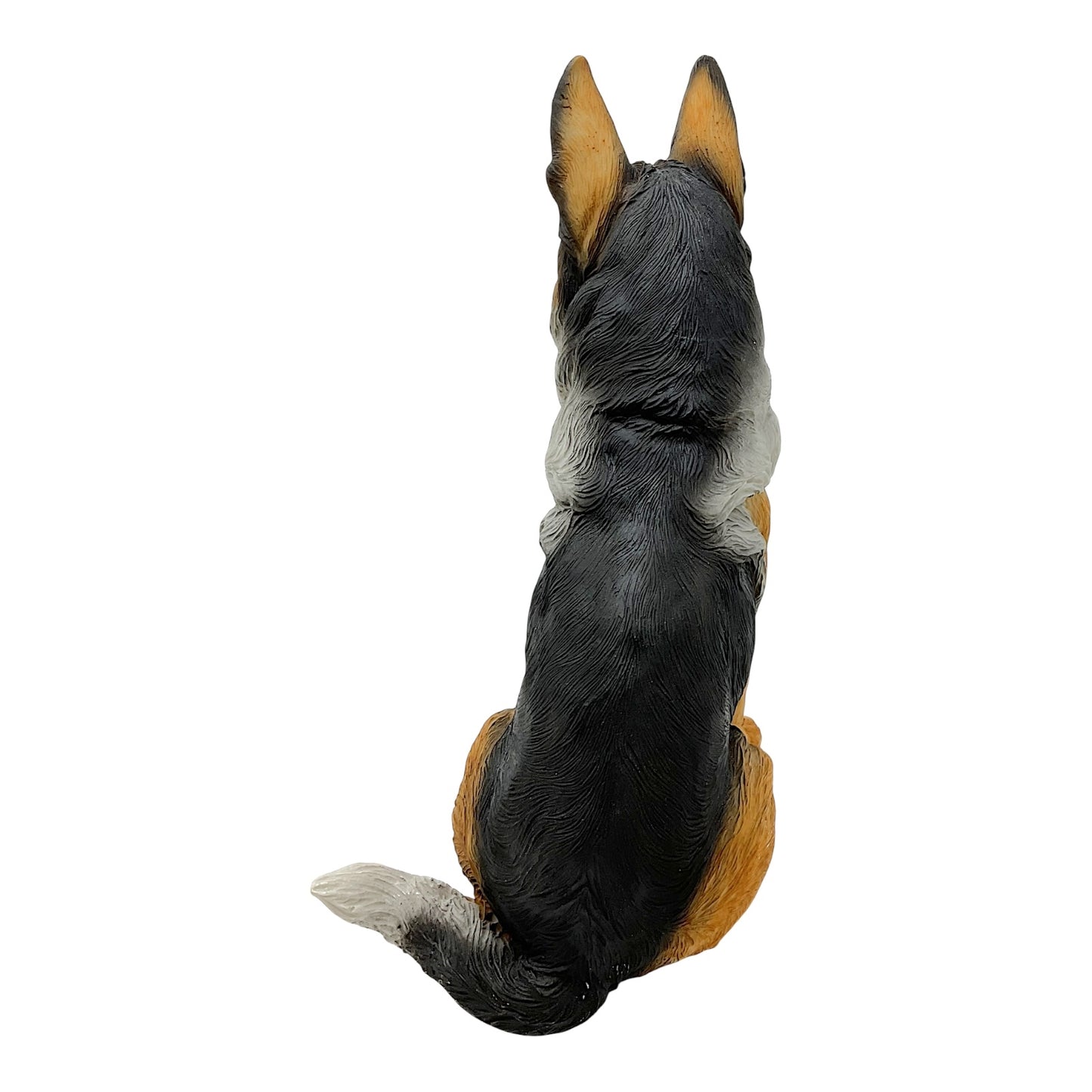 Sitting German Shepherd Panda Color Dog Pet Home Decor Figurine 8.75 inch