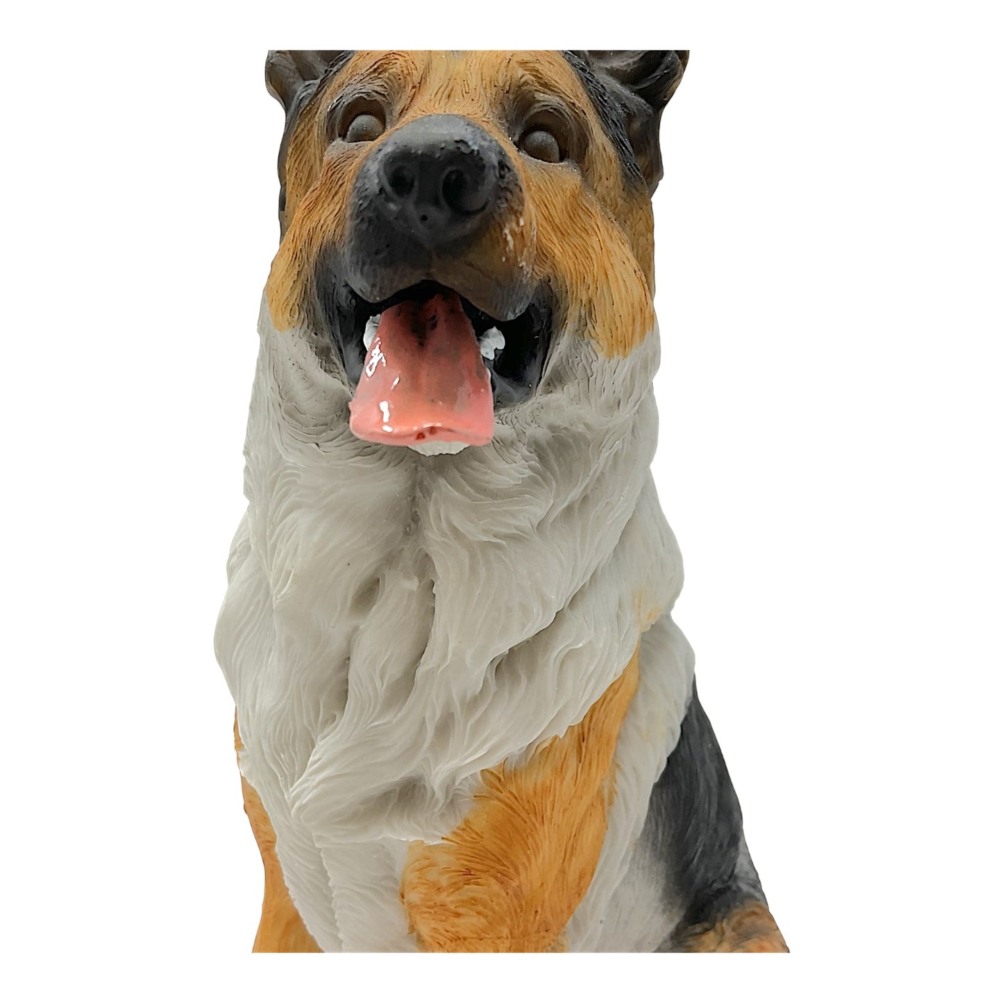 Sitting German Shepherd Panda Color Dog Pet Home Decor Figurine 8.75 inch