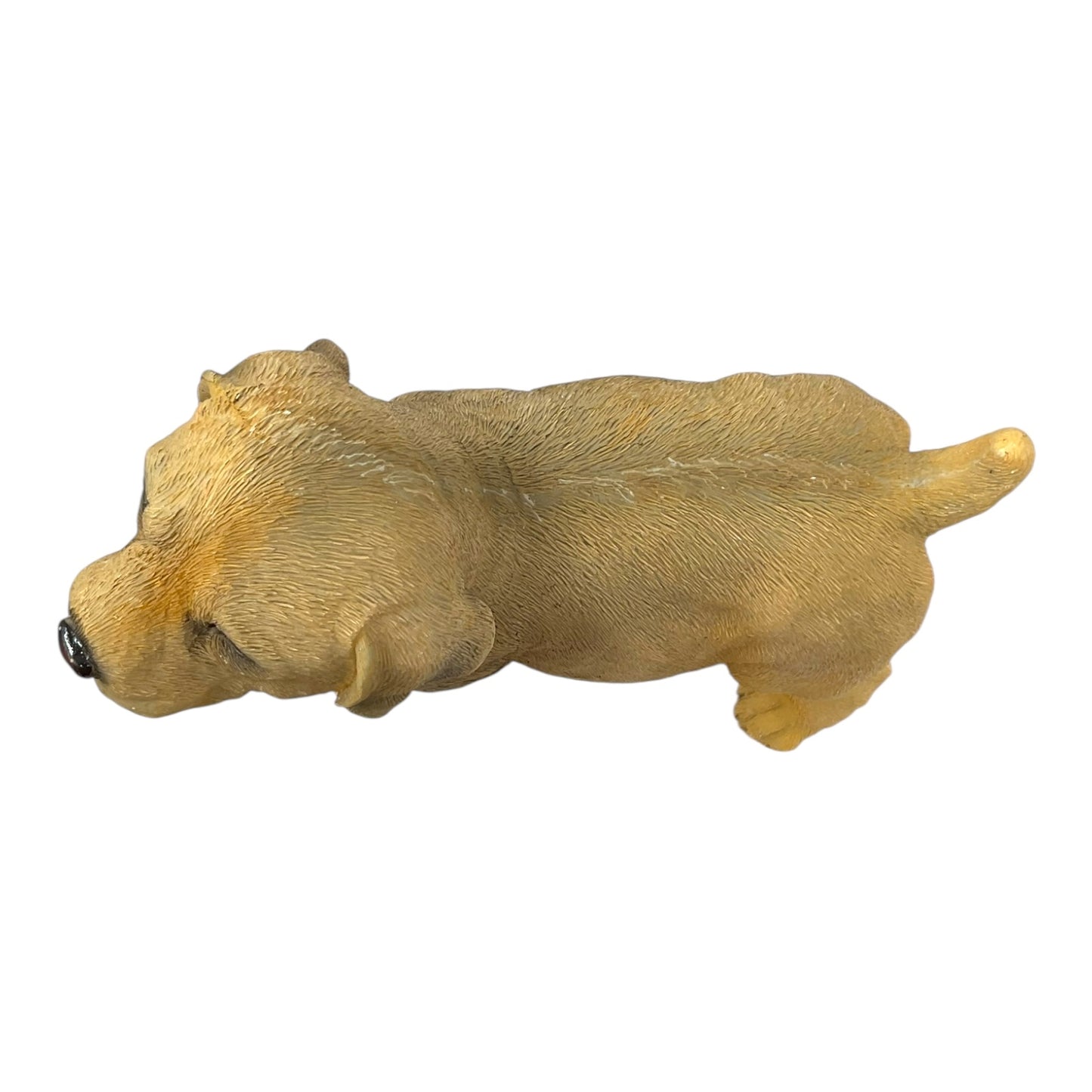 Yellow Labrador Retriever Puppy with Paw Up Dog Pet Resin Figurine Lab 9.25 inches Long