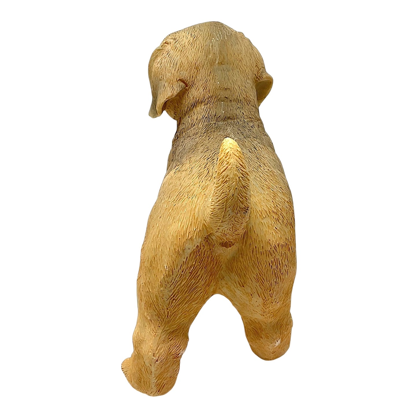 Yellow Labrador Retriever Puppy with Paw Up Dog Pet Resin Figurine Lab 9.25 inches Long