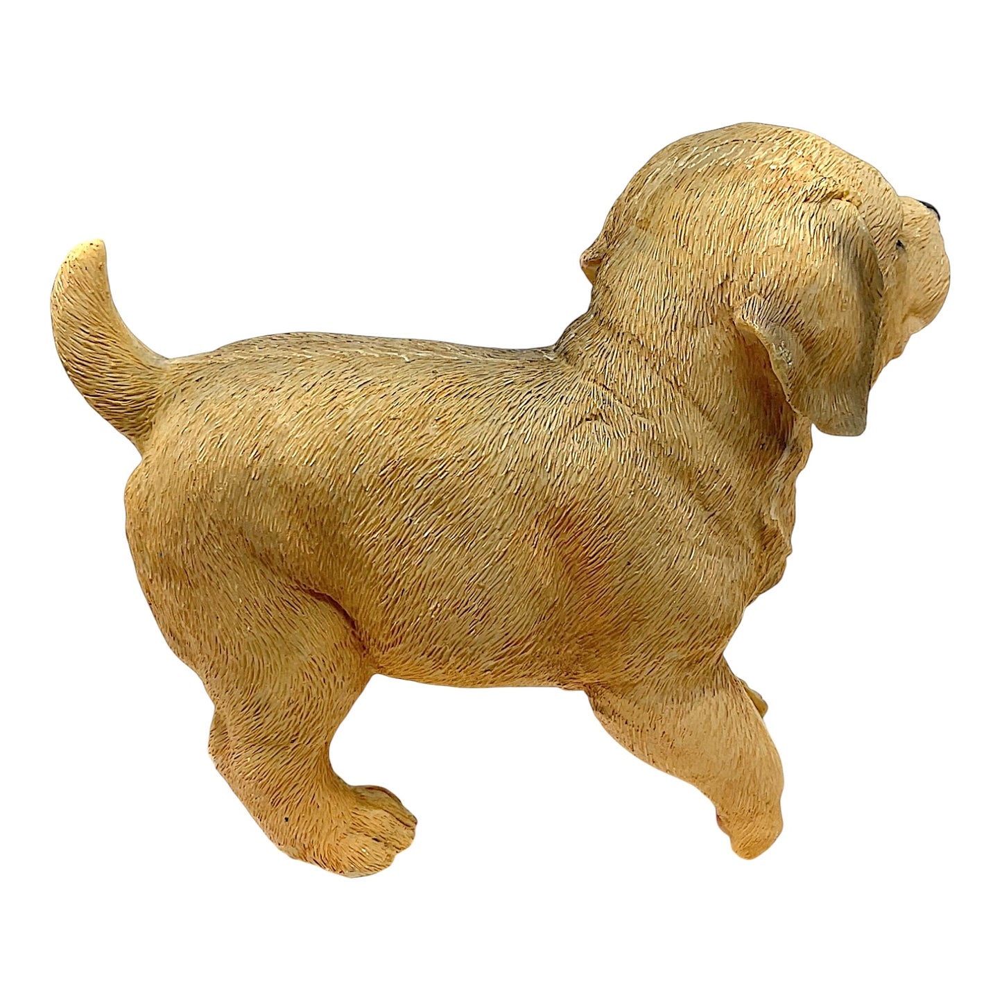 Yellow Labrador Retriever Puppy with Paw Up Dog Pet Resin Figurine Lab 9.25 inches Long