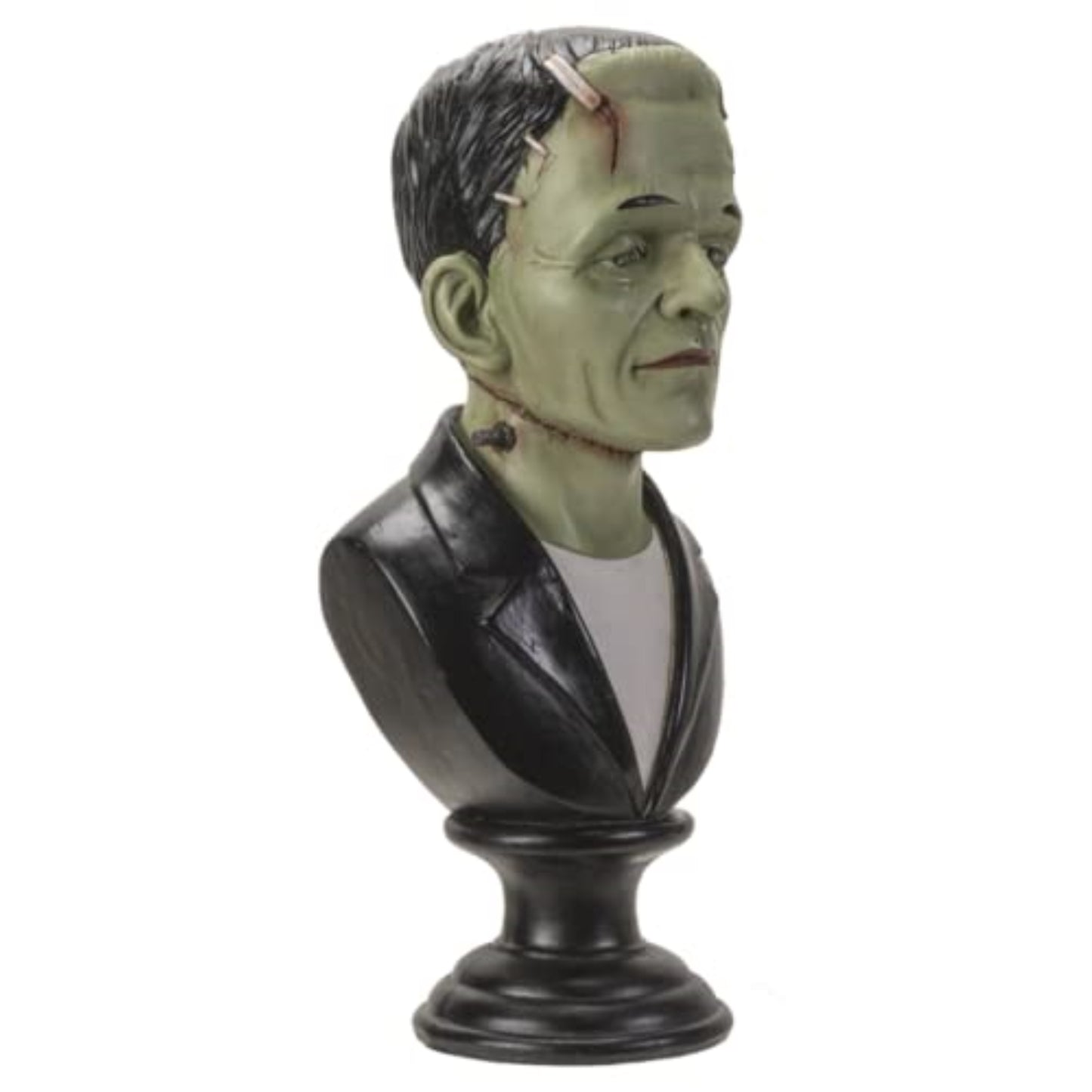 Frankenstein Bust and LED Eyes Gothic Head Figurine with Glowing Features 6.3 Inches x 7.25 Inches x 13.75 Inches