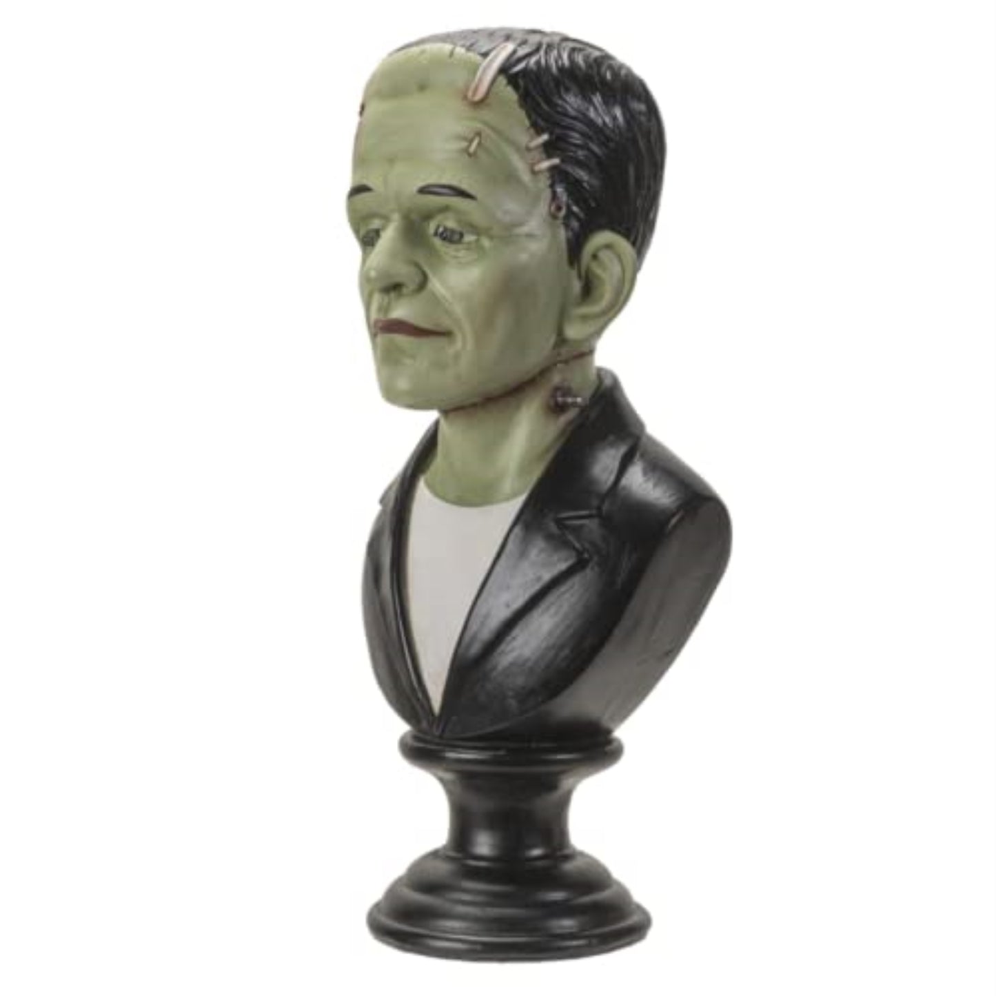 Frankenstein Bust and LED Eyes Gothic Head Figurine with Glowing Features 6.3 Inches x 7.25 Inches x 13.75 Inches