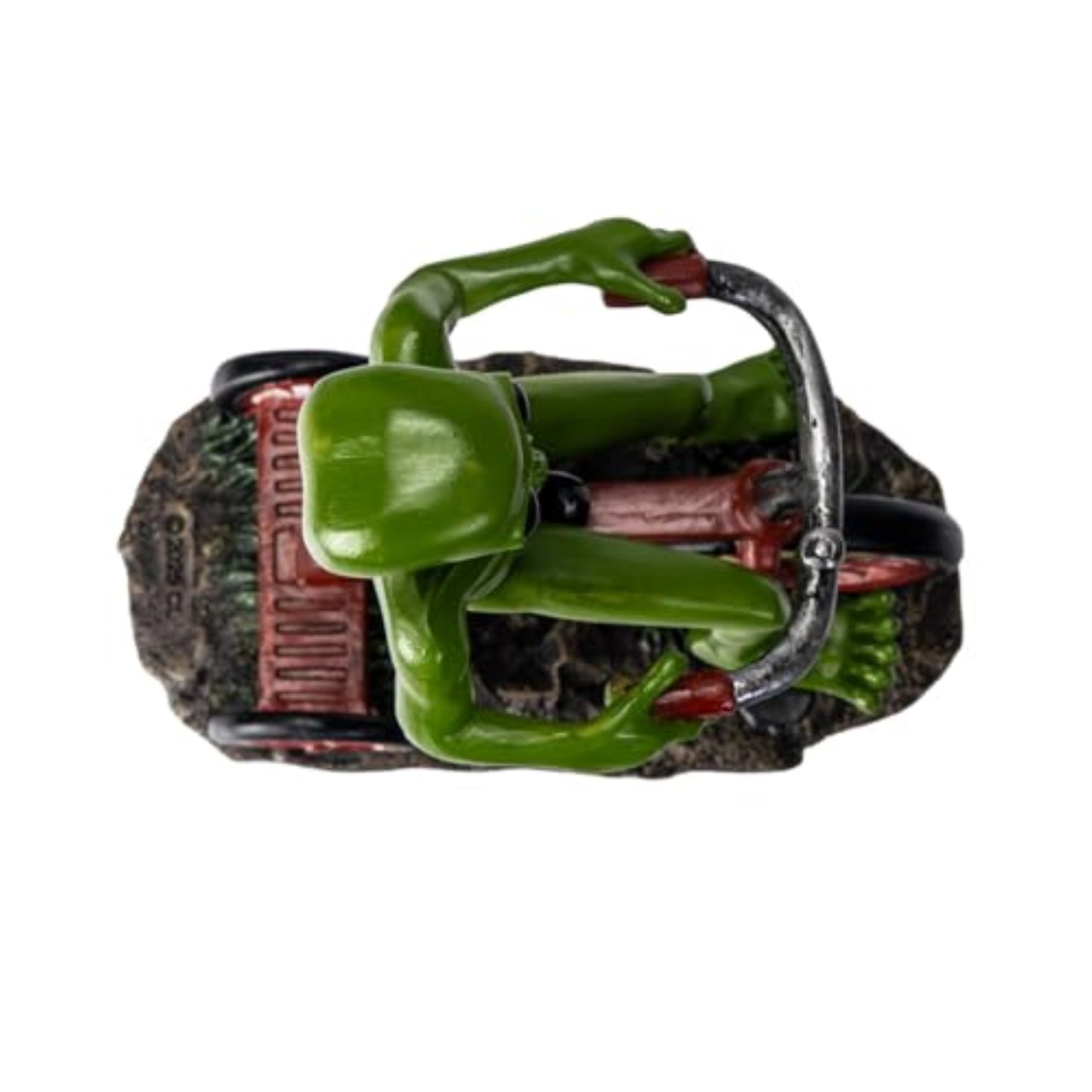 Green Alien Riding Tricycle Figurine Sci Fi Extraterrestrial Alien Go Home Theme 6.7 inch