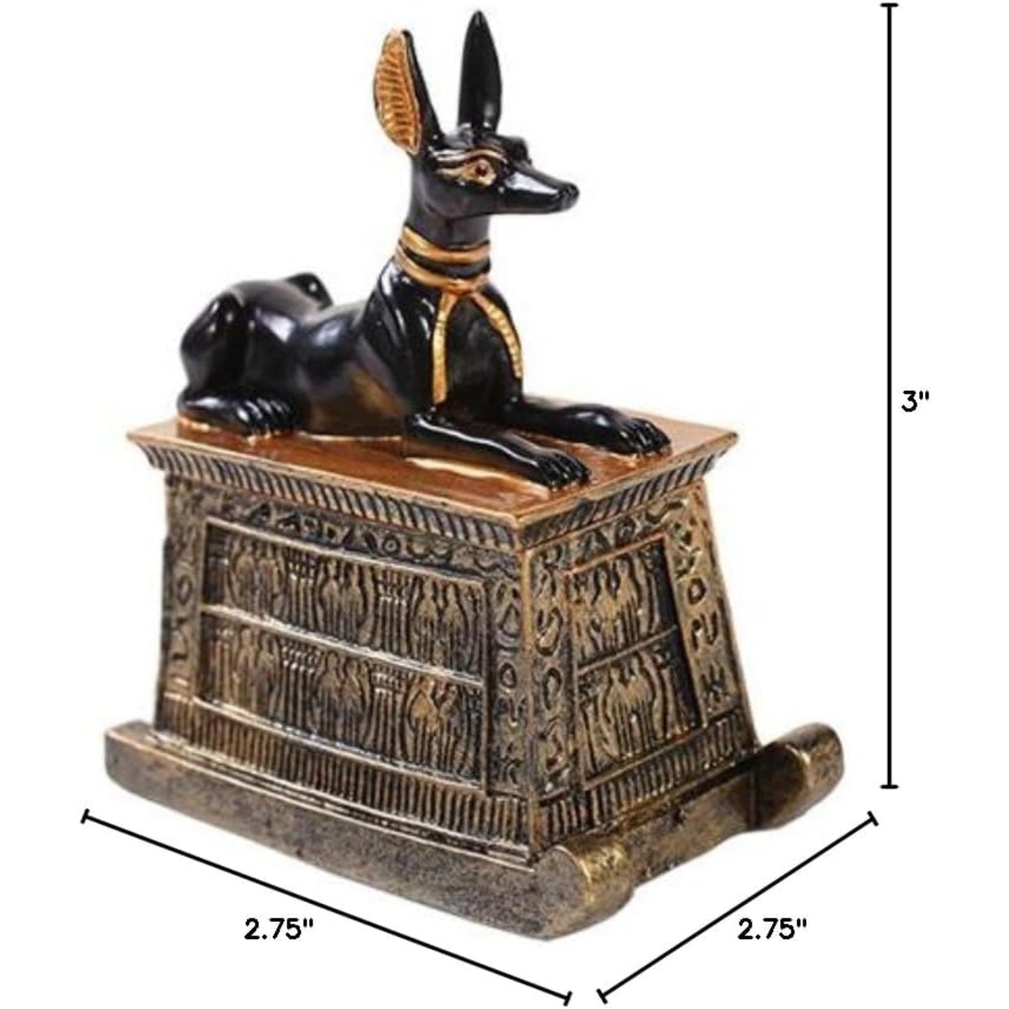 Egyptian Small Anubis Mini Figurine Made of Polyresin 2.75 inch