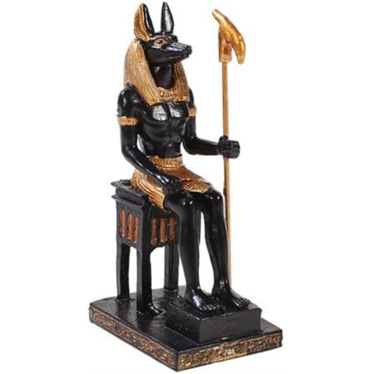 Egyptian Small Anubis Mini Figurine Made of Polyresin 3.1 inch
