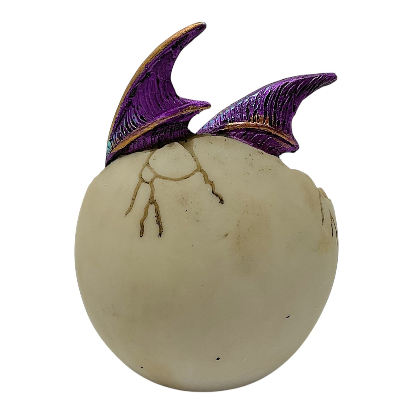 Purple Baby Dragon Hatching from an Egg Medieval Fantasy Figurine 4 inch