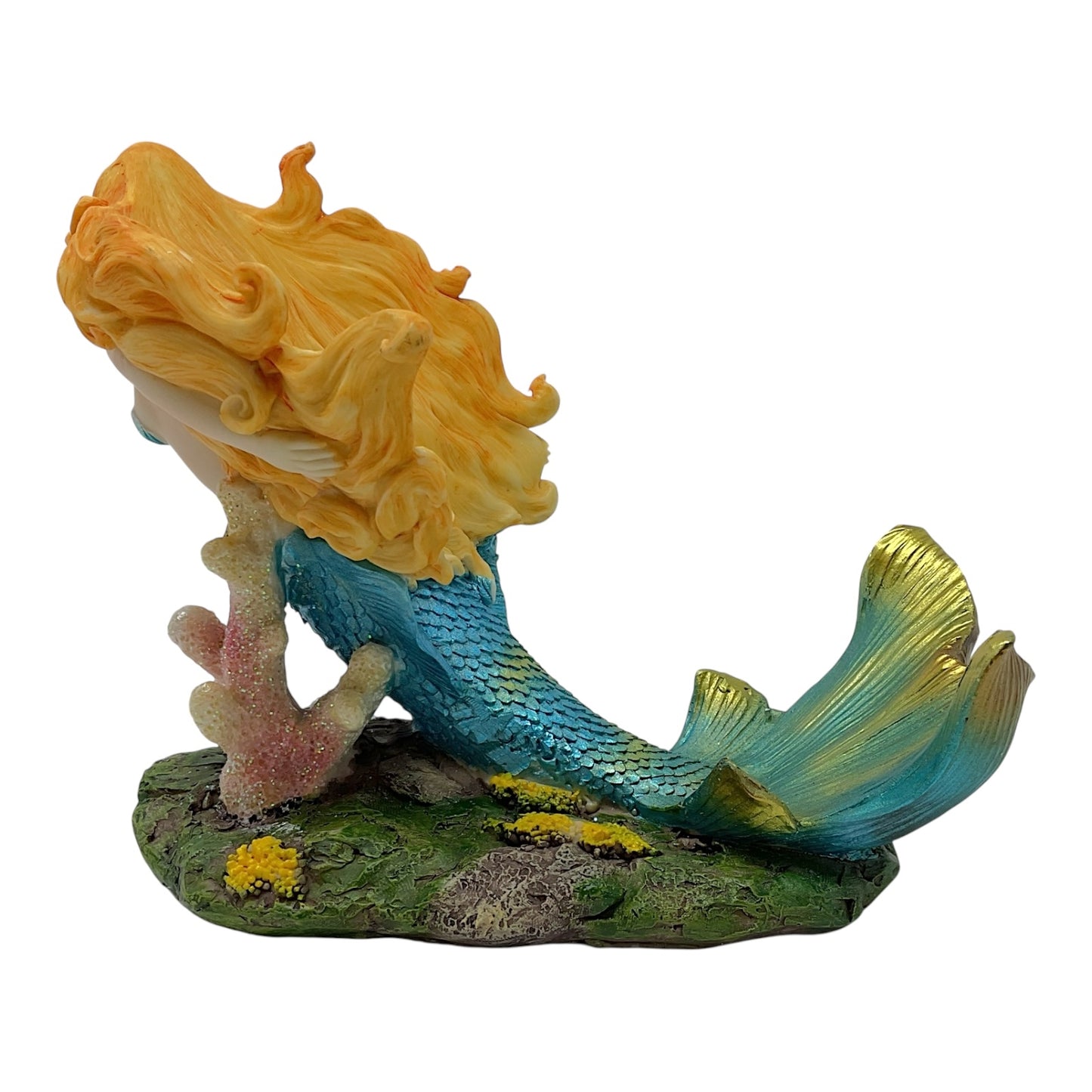 Turquoise Mermaid Decorative Wine Bottle Holder Nautical Sea Life Kitchen Decor 8 x 6.25 inch