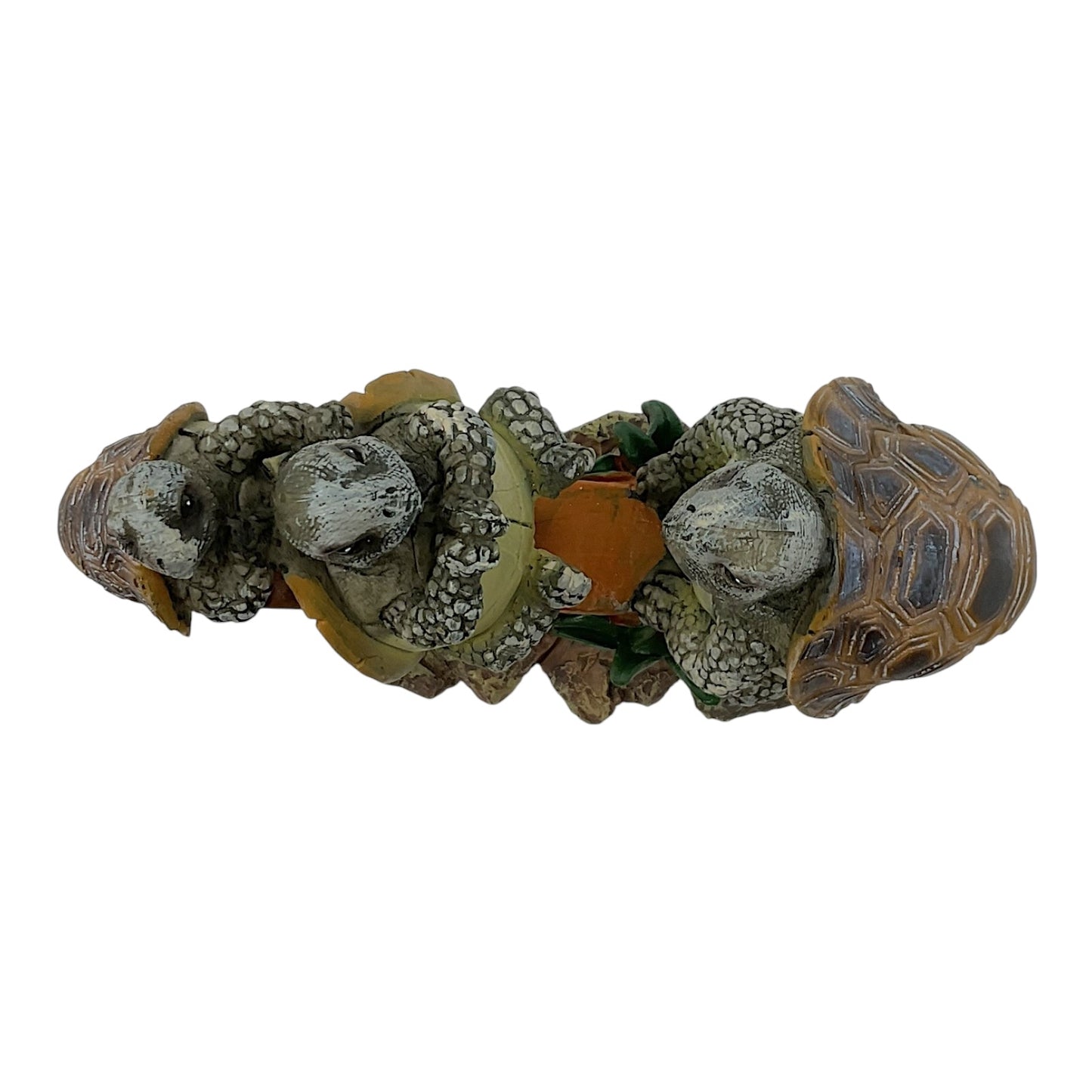 Green Turtle Family Having Fun on a Seesaw Decorative Statuette Figurine 7.25 x 6.5 inch