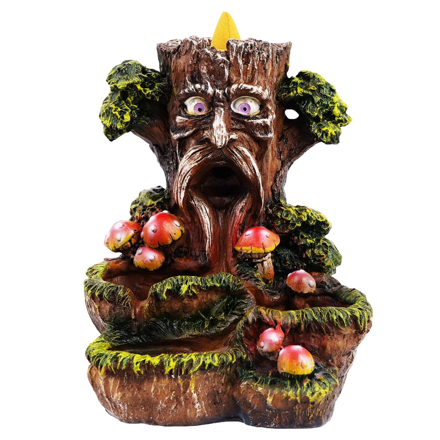 Fantasy Gifts Tree Man Backflow Resin Incense Burner Holder 6 x 5 Inch Waterfall Décor Accent