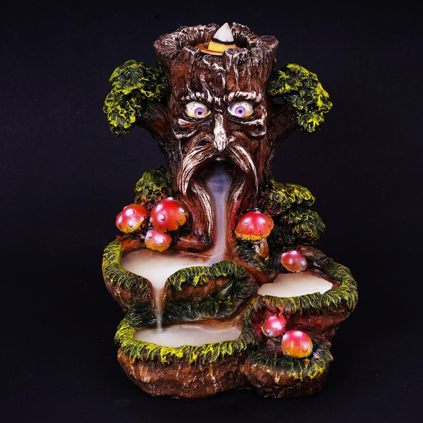 Fantasy Gifts Tree Man Backflow Resin Incense Burner Holder 6 x 5 Inch Waterfall Décor Accent