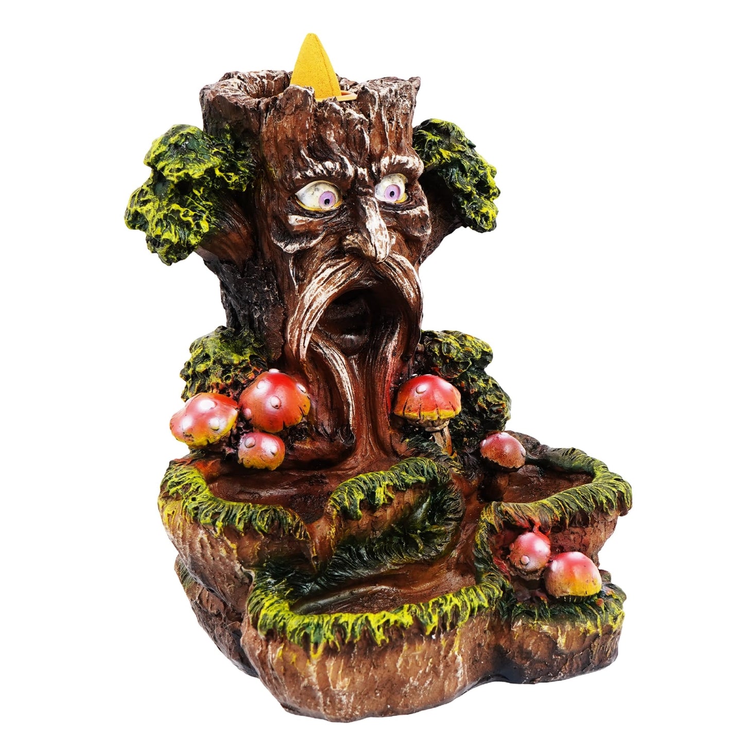 Fantasy Gifts Tree Man Backflow Resin Incense Burner Holder 6 x 5 Inch Waterfall Décor Accent