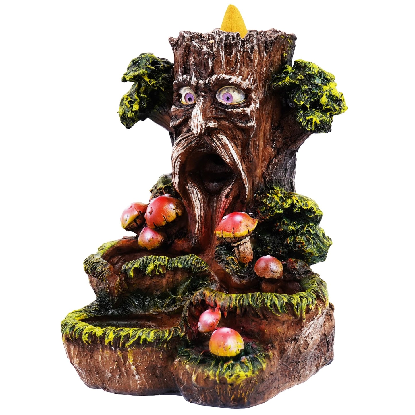Fantasy Gifts Tree Man Backflow Resin Incense Burner Holder 6 x 5 Inch Waterfall Décor Accent